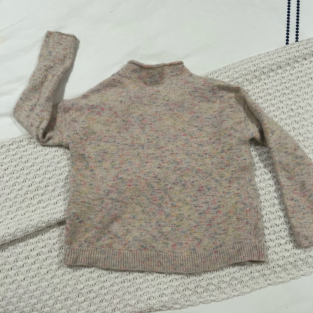White + Warren Confetti Mock Neck Wool Sweater - Picture 2 of 9